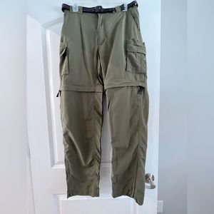 Mens Size Medium Magellan Convertible Fishing Pants Army Green